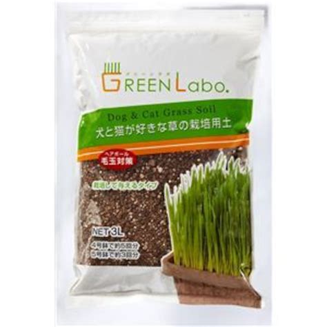 GREEN Labo Dog ＆ Cat grass soil 犬と猫が好きな草の栽培用土 3L | ペット用品のお店 M&I