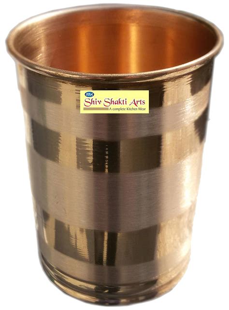 Buy SHIV SHAKTI ARTS 1 Copper Silver Touch Glass Capacity = 200 ml ...