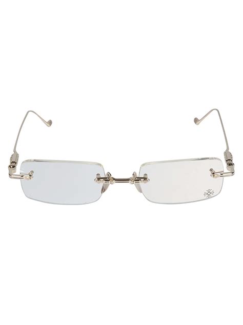Chrome Hearts Rectangle Rimless Glasses | Lyst