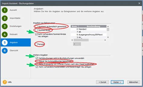 Import und Export von Lexware Buchungsdaten