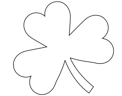 Shamrock Template Free Printable 5 Best Of Four Leaf Shamrock Template ...