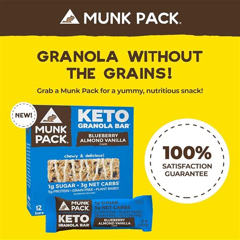 Buy Munk Pack Keto Granola Bar | Gluten & Grain Free | Nutritional ...