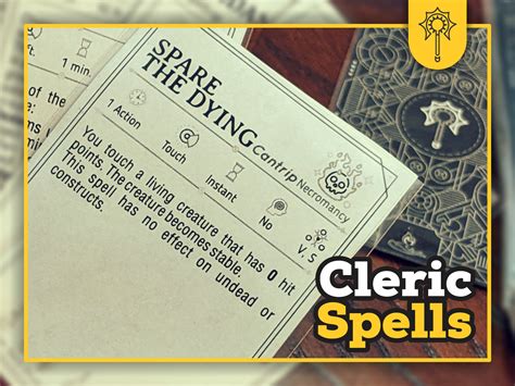 CLERIC Spell Cards for DnD 5e | Form Fillable PDFs Included | Dungeons ...