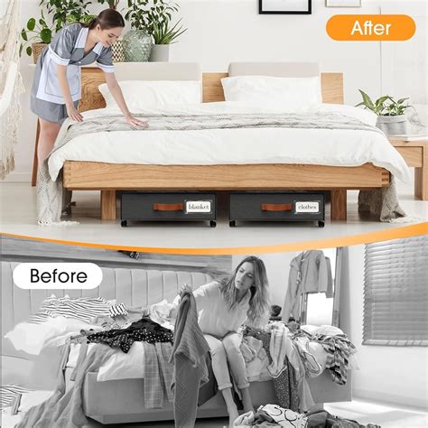 SpaceHacks Under Bed Storage with Wheels 2Pack India | Ubuy