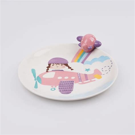 Buy Slate Stoneware Printed Appetizer Plate - 20cm from Home Centre at ...