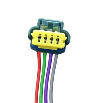 4-Pin Automotive Wiring Harness Connector, Multi-Color Wires, Red Green ...