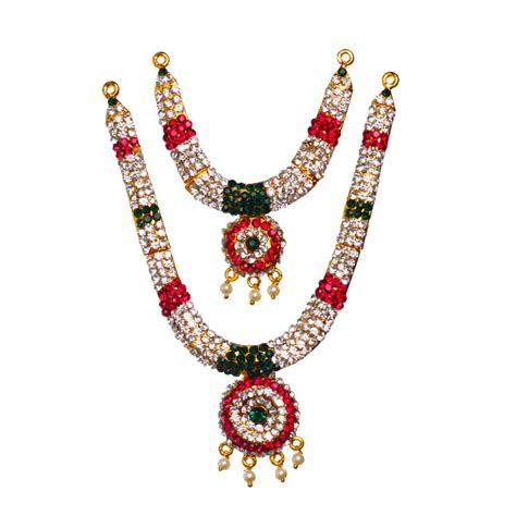 Giri - Necklace Haram | Deity Jewellery | Stone Haram Set