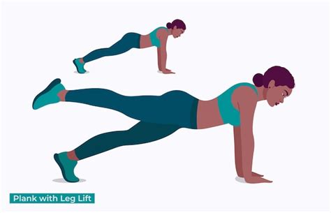 Planke mit Beinhebeübung Frauentraining Fitness Aerobic und Übungen ...