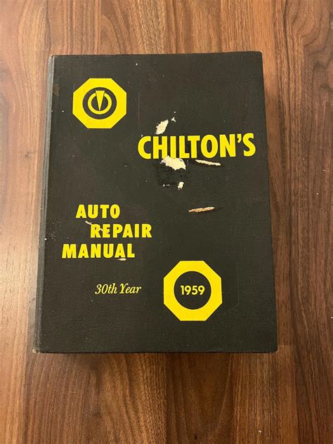 Vintage Chiltons 1959 Auto Repair Manual Car Mechanic Guide - Etsy