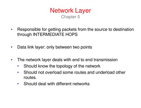 Chapter 5-Network Layer-2022 - Network Layer Chapter 5 • Responsible ...