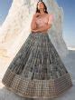 Buy Grey Sequins Georgette Wedding Wear Lehenga Choli From Ethnic Plus