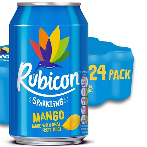 Buy RubiconSparkling Mango Flavoured Fizzy Drink with Real Fruit Juice ...