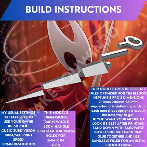 🪡 Silksong - Hornet’s Needle 3D Model・ STL File for 3D printing・Cults