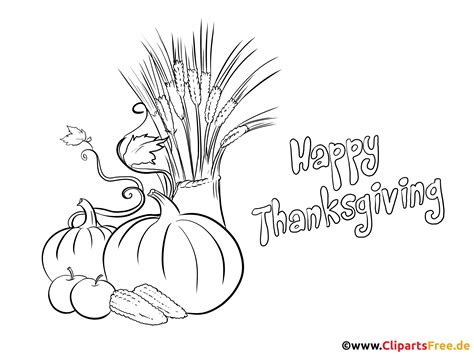 Ilustración de acción de gracias en blanco y negro