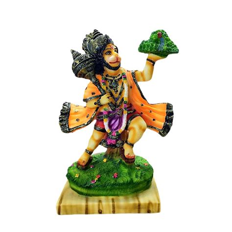 Buy DRISHYA CREATION Lord Hanuman Idol/Statue with Mountain for Pooja ...