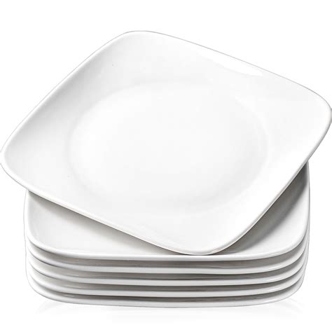 Snapklik.com : Appetizer Plates - 10 In Square Dinner Plates, White ...