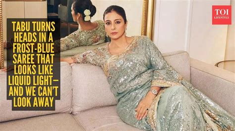 Not your typical wedding look: Tabu’s frost-blue saree is pure ...