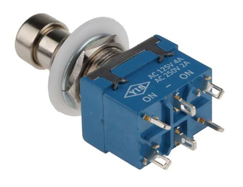 RS PRO | RS PRO Push Button Switch, Latching, PCB, 12.2mm Cutout, SPDT ...