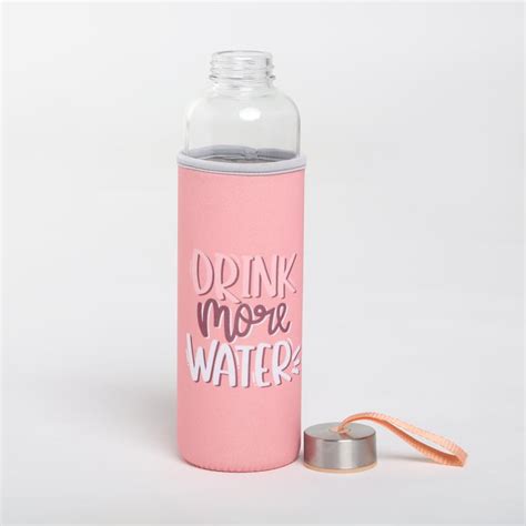 Buy Pacific Favola Glass Water Bottle with Pouch - 600ml from Home ...