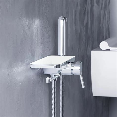Гигиенический душ со смесителем Damixa Jupiter 773500001 хром, с полкой ...