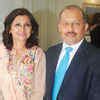 (R) Mansoor Ahmad Khan with wife Syema