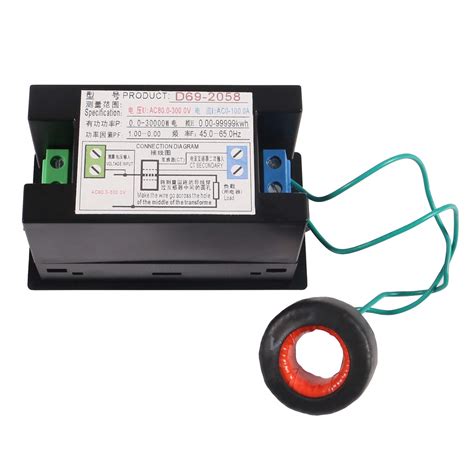 Buy AC Display Meter 80-300V 100A Voltage Current Power Factor ...