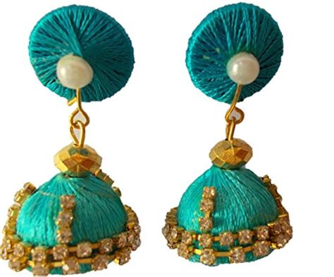 Asto Retail Quilling Blue Thread Jhumki For Women(AR-006) : Amazon.in ...