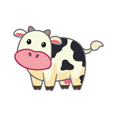 Illustration of cute cow animal. Suitable for children's book design ...