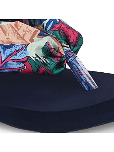 Hirolas Women's Multi Colored Printed Blue EVA Fashion Slipper (36EU ...