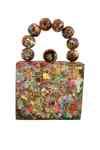 Buy Multi Color Beads Multicolor Resin Square Bag With Sling by Oceana ...
