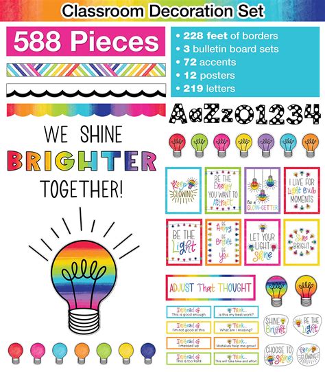 Schoolgirl Style Light Bulb Moments Classroom Decor Bundle Classroom ...