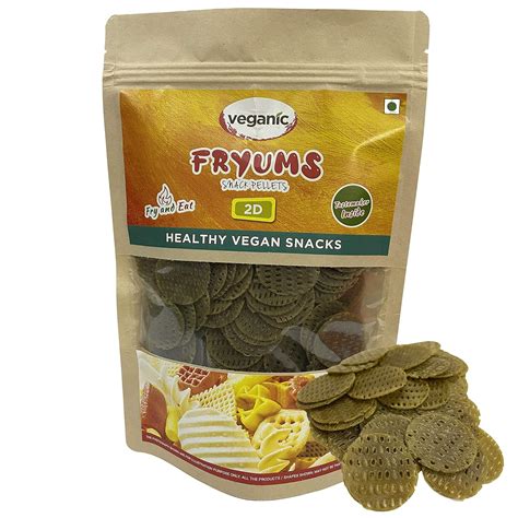 Fryums Chips Ready to Fry by Veganic | Green Chips Snacks | 2D Fryums ...