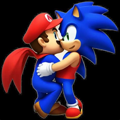 Sonic and super Mario kiss emoji | AI Emoji Generator