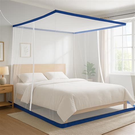 Classic Mosquito Net for King Size Bed: Foldable Machardani | 6x6.5 ft ...