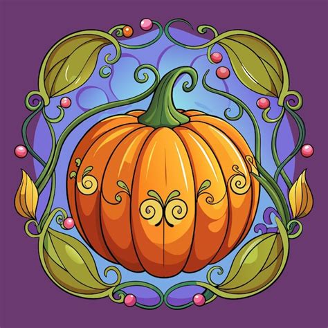 A pumpkin with a colorful design on it | Premium AI-generated vector
