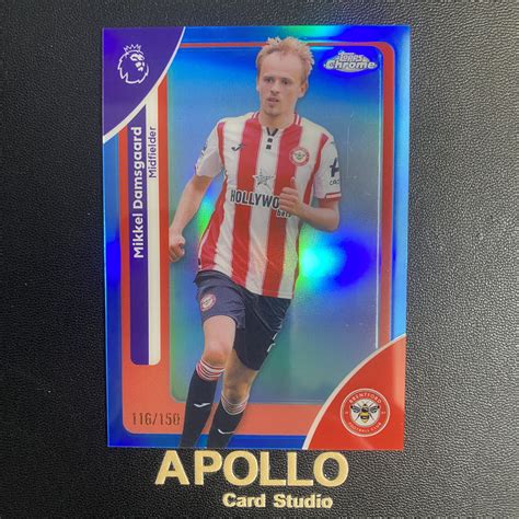2025-26 Topps Chrome Mikkel Damsgaard 达姆斯高 英超TC 布伦特福德 150编 蓝折 卡品如图 #YCG 卡淘