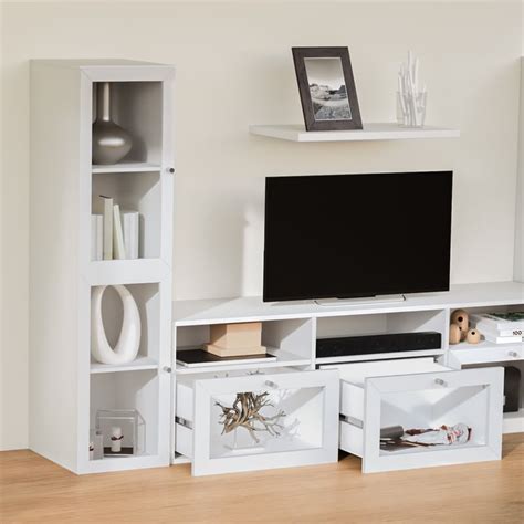 Buy Soho Large TV Unit with 2 Multipurpose Cabinets - White from Home ...