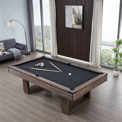 U-Shape Leg 8FT Snooker Billiard Pool Table 96" Indoor Pool Table ...