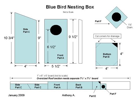 Image result for Homemade Bird Nesting Box Plans