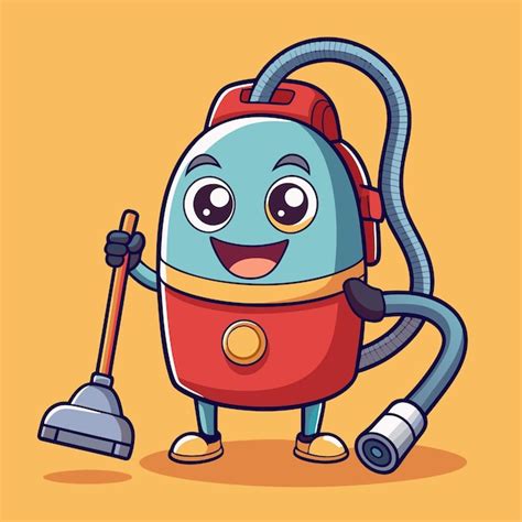 Adorable smiling vacuum cleaner character cartoon art | Premium AI ...