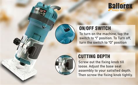 BALLOREX KS-T036 550W 30000 RPM Heavy Duty Professional Wood Trimmer ...