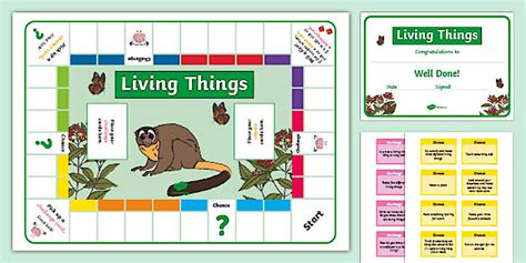 Living Things Readopoly Board Game (teacher made) - Twinkl