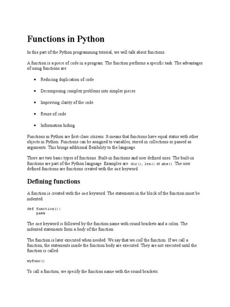 Image result for Creating Python Functions PDF