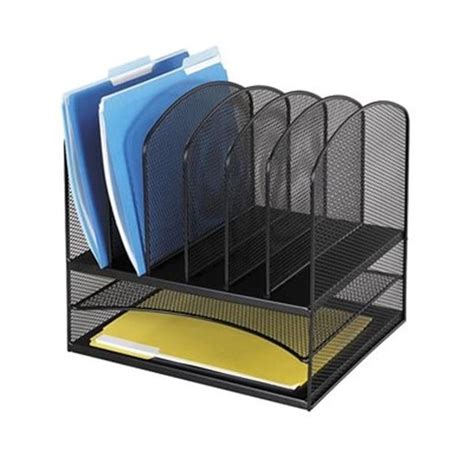 Betterbeds Onyx Mesh Desk Organizer - 2 Horizontal - 6 Upright Sections ...