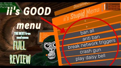 the best free mod menu (ii's "stupid" menu)( gorilla tag) - YouTube