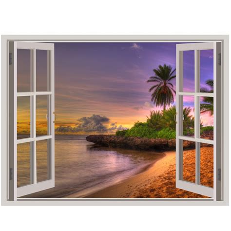 3D Nature Wall Sticker_Morning View Wall Poster Wall Decal : Amazon.in ...
