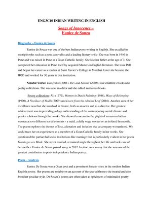Flash - Vikram Seth - ENG3C10 INDIAN WRITING IN ENGLISH Flash – Vikram ...