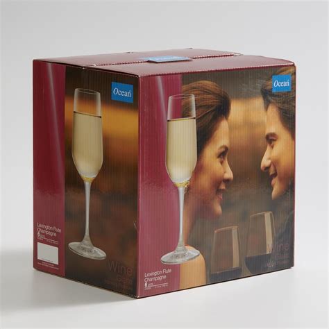 Buy OCEAN Lexington Set of 6 Flute Champagne Glasses - 185ml from Ocean ...
