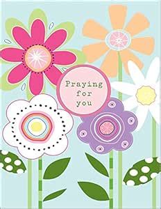 Pack of 3 Greeting Cards- Praying for You "Spring Flowers" with ...