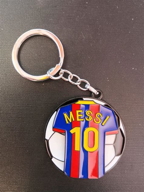 Messi Keychain - Metal, Spinnable, Football Gift